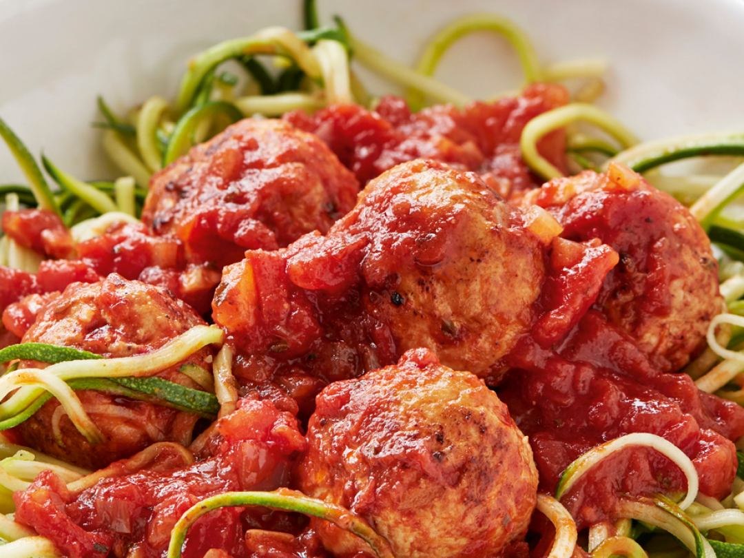 Courgetti Spaghetti With Meatballs