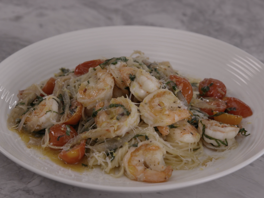 Shrimp Scampi With Capellini Pasta