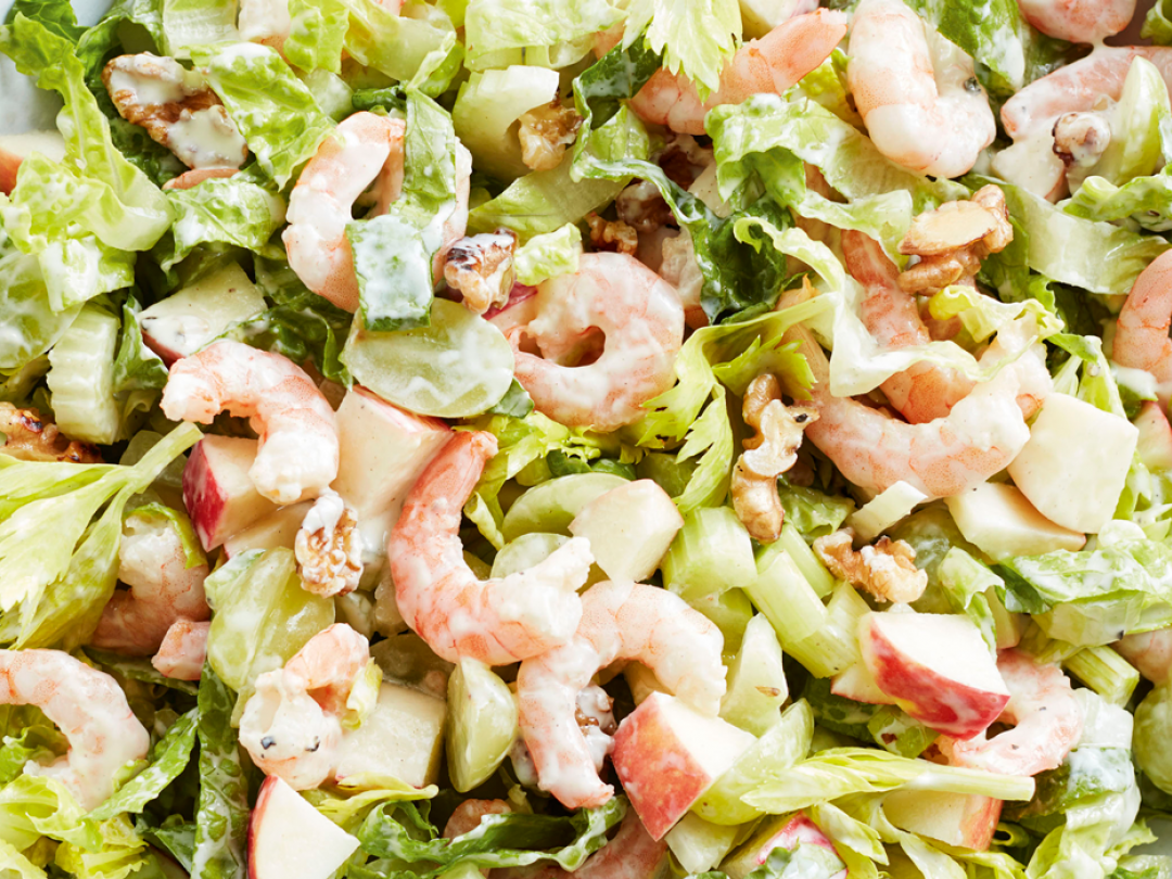 Prawn Waldorf salad