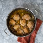 HOLIDAY LEMON-HERB CHICKEN THIGHS WITH A CRISPY BACON GRAVY » Gordon Ramsay.com