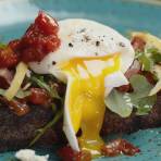 Harissa Tomato Jam Toast with Poached Egg, Feta, Preserved Lemon » Gordon Ramsay.com