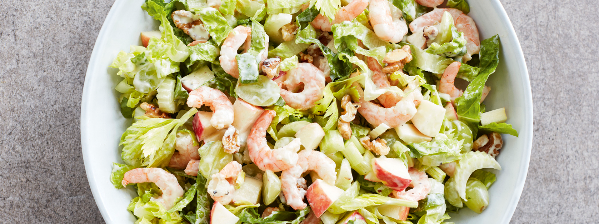 Prawn Waldorf salad