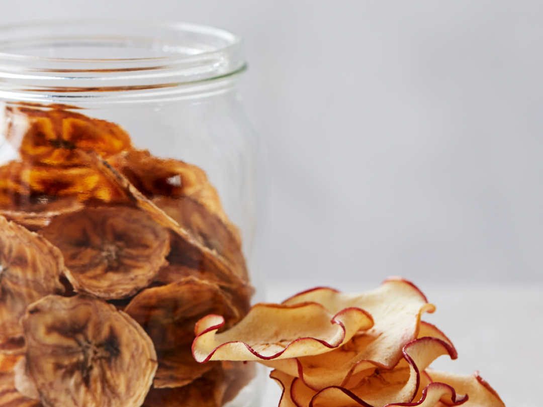 Banana and apple crisps